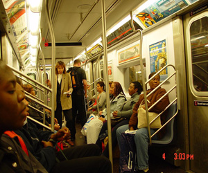 people 
in 
NYC subway