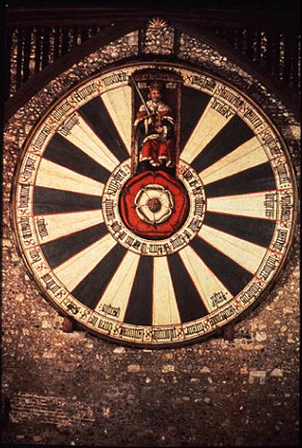 Slides: King Arthur's Table, Winchester Cathedral. 18' in diameter, weighing 1 1/2tons. 