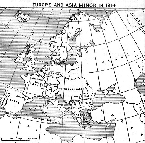 blank map of europe in 1914. Maps: Transformation of