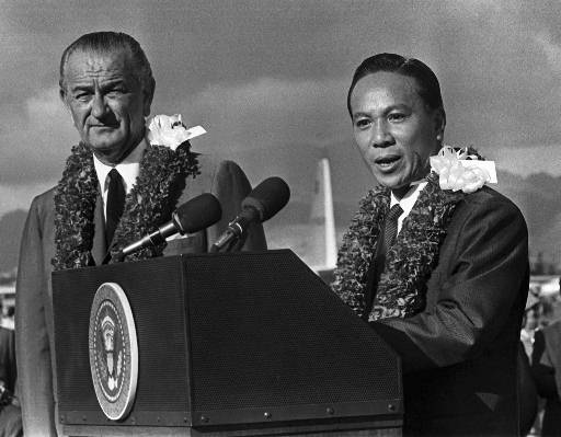Image result for LBJ with Thieu