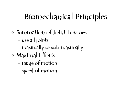 Biomechanical Principles